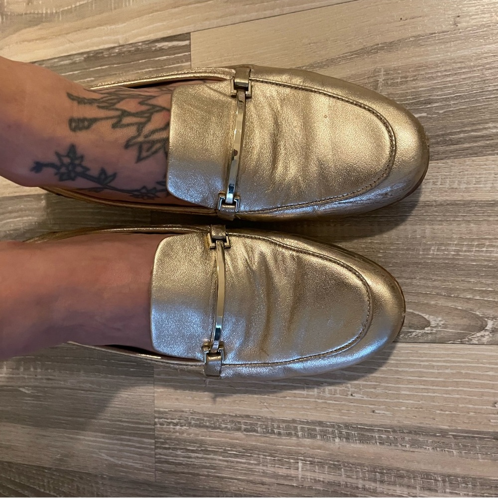 Aldo Metallic Gold Women's Loafers